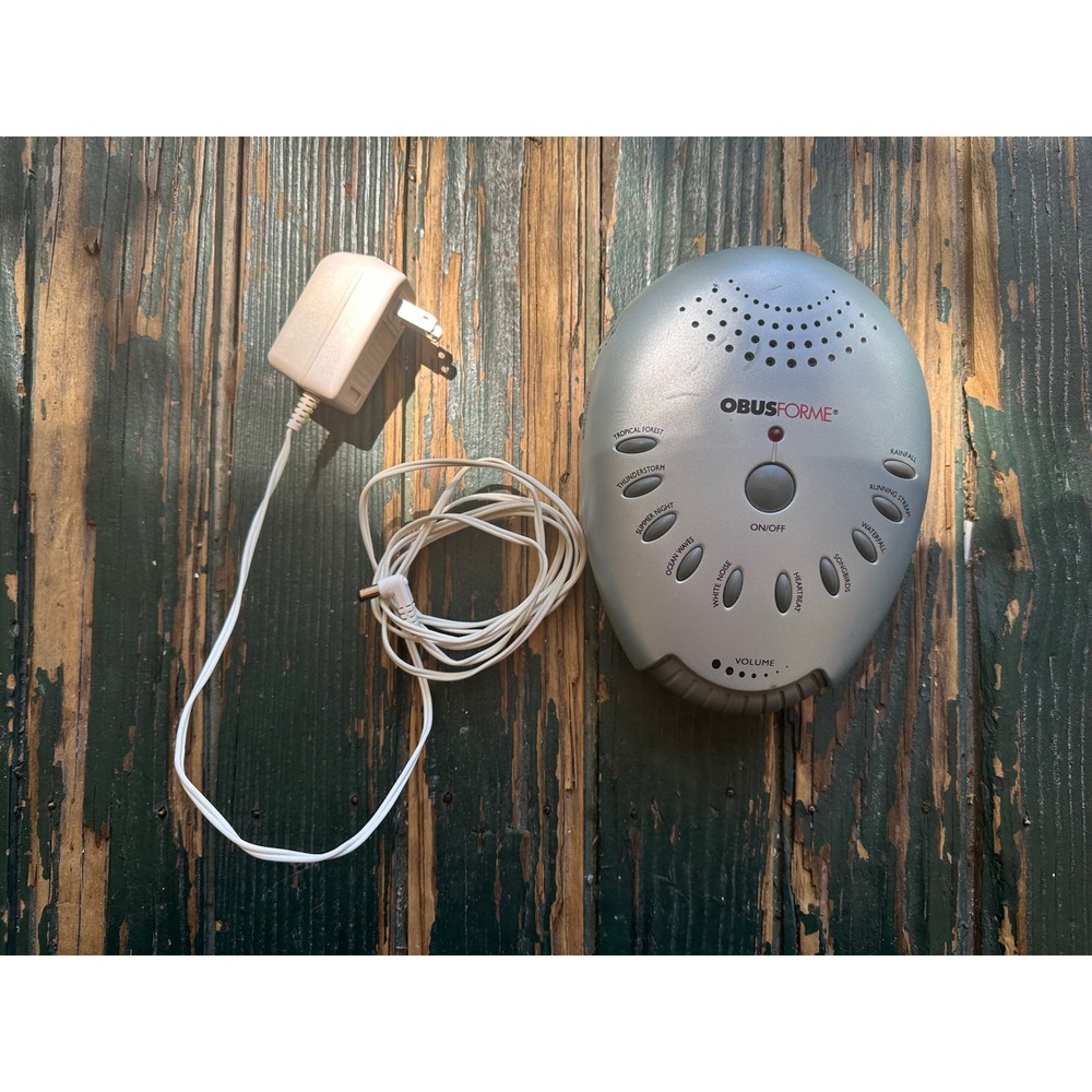 Obus Forme Sound Machine CN-STS-01 Silverโ Nature Sounds White Noise Sleep Aid